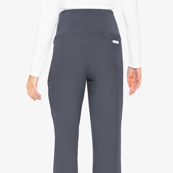 Med Couture Plus + One Women's Pewter Maturity Scrub Pants Size XS 4 Way Stretch - Picture 2 of 16